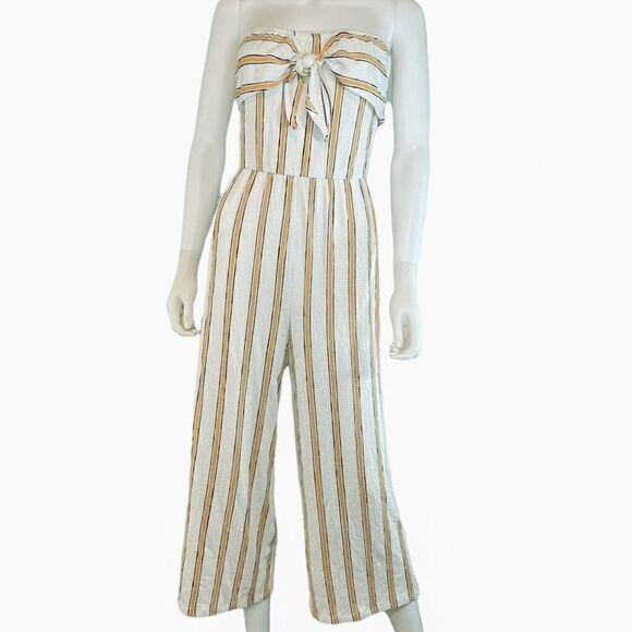 NWT Love Tree Pinstripe Strapless Nautical Jumper - Picture 11 of 11